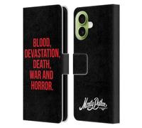 Head Case Designs Licenza Ufficiale Monty Python Blood Devastation Death War And Horror Arte Chiave Custodia Portafoglio in Pelle Compatibile con Apple iPhone 17