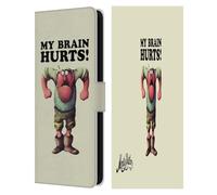 Head Case Designs Licenza Ufficiale Monty Python My Brain Hurts Arte Chiave Custodia Portafoglio in Pelle Compatibile con Samsung Galaxy S25 Fe