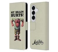 Head Case Designs Licenza Ufficiale Monty Python My Brain Hurts Arte Chiave Custodia Portafoglio in Pelle Compatibile con Samsung Galaxy S26