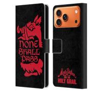 Head Case Designs Licenza Ufficiale Monty Python Nessuno Passerà Arte Chiave Custodia Portafoglio in Pelle Compatibile con Apple iPhone 17 Pro Max
