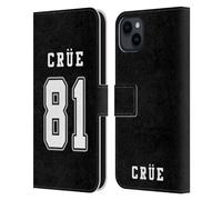 Head Case Designs Licenza Ufficiale Motley Crue Jersey Logos Custodia Portafoglio in Pelle Compatibile con Apple iPhone 15 Plus