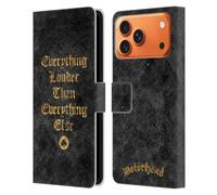 Head Case Designs Licenza Ufficiale Motorhead Everything Louder Arte Chiave Custodia Portafoglio in Pelle Compatibile con Apple iPhone 17 Pro Max