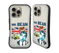 Head Case Designs Licenza Ufficiale Mr. Bean con Teddy Arte Londinese Custodia Cover Ibrida Compatibile con Apple iPhone 16 PRO