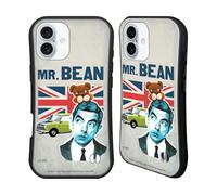 Head Case Designs Licenza Ufficiale Mr. Bean con Teddy Arte Londinese Custodia Cover Ibrida Compatibile con Apple iPhone 16 Plus