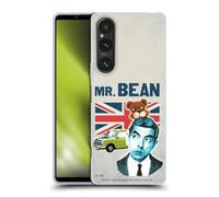 Head Case Designs Licenza Ufficiale Mr. Bean Con Teddy Arte Londinese Custodia in Gel [Protezione di Grado Militare] Compatibile con Sony Xperia 1 V 5G