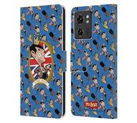 Head Case Designs Licenza Ufficiale Mr. Bean: La Serie Animata Bean Reale Grafica Arte Custodia Portafoglio in Pelle Compatibile con Motorola Moto Edge 40/Edge (2023)