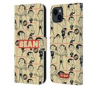Head Case Designs Licenza Ufficiale Mr. Bean: La Serie Animata Collage Grafica Arte Custodia Portafoglio in Pelle Compatibile con Apple iPhone 15 Plus
