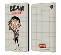 Head Case Designs Licenza Ufficiale Mr. Bean: La Serie Animata con Teddy Grafica Arte Custodia Portafoglio in Pelle Compatibile con Amazon Fire 7 2022