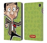Head Case Designs Licenza Ufficiale Mr. Bean: La Serie Animata Viso Grafica Arte Custodia Portafoglio in Pelle Compatibile con Amazon Fire 7 2022