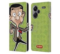 Head Case Designs Licenza Ufficiale Mr. Bean: La Serie Animata Viso Grafica Arte Custodia Portafoglio in Pelle Compatibile con Xiaomi Redmi Note 13 PRO Plus 5G