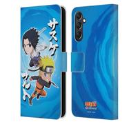Head Case Designs Licenza Ufficiale Naruto Shippuden Chibi Sasuke Naruto Arte Custodia Portafoglio in Pelle Compatibile con Samsung Galaxy A24 4G / M34 5G