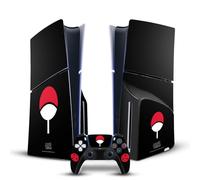Head Case Designs Licenza Ufficiale Naruto Shippuden Clan Uchiha Iconico Vinile Sticker Gaming Pelle Adesivo Compatibile con Sony Playstation 5 PS5 Slim Disc Edition Console & DualSense Controller