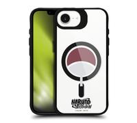 Head Case Designs Licenza Ufficiale Naruto Shippuden Clan Uchiha Personaggi e Icone Black Shockproof Bumper Case [Military Grade] Compatible with Apple iPhone 16e and with MagSafe