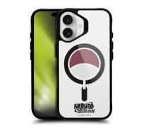 Head Case Designs Licenza Ufficiale Naruto Shippuden Clan Uchiha Personaggi e Icone Black Shockproof Bumper Case [Military Grade] Compatible with Apple iPhone 16 and with MagSafe