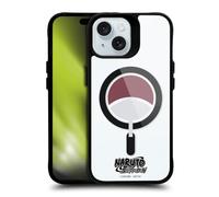 Head Case Designs Licenza Ufficiale Naruto Shippuden Clan Uchiha Personaggi e Icone Black Shockproof Bumper Case [Military Grade] Compatible with Apple iPhone 15 and with MagSafe