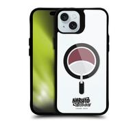 Head Case Designs Licenza Ufficiale Naruto Shippuden Clan Uchiha Personaggi e Icone Black Shockproof Bumper Case [Military Grade] Compatible with Apple iPhone 15 Plus and with MagSafe