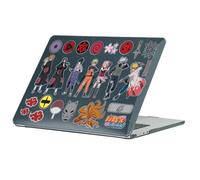 Head Case Designs Licenza Ufficiale Naruto Shippuden Iconico Grafica Custodia Laptop Nero con Glitter Armatura Cristallo Compatibile con MacBook Air 13.6" M2 A2681/M3 A3113/M4 A3240 2022/2024/2025