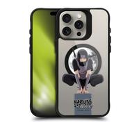 Head Case Designs Licenza Ufficiale Naruto Shippuden Itachi Uchiha Moon Characters & Icons Black Shockproof Bumper Case [Military Grade] Compatible with Apple iPhone 15 Pro Max and with MagSafe