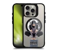 Head Case Designs Licenza Ufficiale Naruto Shippuden Itachi Uchiha Moon Characters & Icons Black Shockproof Bumper Case [Military Grade] Compatible with Apple iPhone 15 Pro and with MagSafe