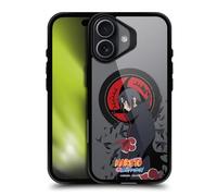 Head Case Designs Licenza Ufficiale Naruto Shippuden Itachi Uchiha Personaggi e Icone Black Shockproof Bumper Case [Military Grade] Compatible with Apple iPhone 17 and with MagSafe