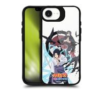 Head Case Designs Licenza Ufficiale Naruto Shippuden Sasuke e Itachi Personaggi e Icone Black Shockproof Bumper Case [Military Grade] Compatible with Apple iPhone 16e and with MagSafe