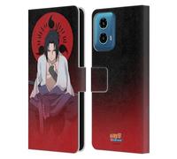 Head Case Designs Licenza Ufficiale Naruto Shippuden Sasuke Uchiha Arte Personaggi Custodia Portafoglio in Pelle Compatibile con Motorola Moto G34 5G