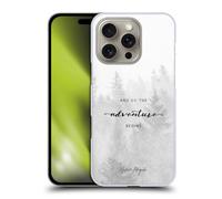 Head Case Designs Licenza Ufficiale Nature Magick Foresta Bianca E Nera Quindi L'Avventura Inizia Citazione Custodia Cover Dura per Parte Posteriore Compatibile con Apple iPhone 16 PRO