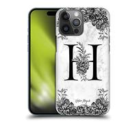 Head Case Designs Licenza Ufficiale Nature Magick Lettera H B&W Marmoreo Monogramma 1 Custodia Cover Dura per Parte Posteriore Compatibile con Apple iPhone 14 PRO Max