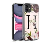 Head Case Designs Licenza Ufficiale Nature Magick Lettera H Rose Gold Flowers Monogram 1 Custodia in Gel [Protezione di Grado Militare] Compatibile Con Apple iPhone 11 E Compatibile Con MagSafe