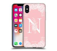 Head Case Designs Licenza Ufficiale Nature Magick Lettera N Monogramma Rosa Oro 2 Custodia in Gel [Protezione di Grado Militare] Compatibile con Apple iPhone X/iPhone XS