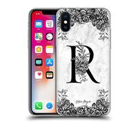 Head Case Designs Licenza Ufficiale Nature Magick Lettera R B&W Marmoreo Monogramma 2 Custodia in Gel [Protezione di Grado Militare] Compatibile con Apple iPhone X/iPhone XS