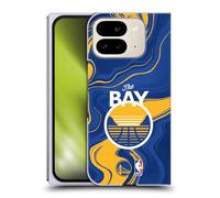 Head Case Designs Licenza Ufficiale NBA Agata Marmo Golden State Warriors Custodia Cover Dura per Parte Posteriore Compatibile con Google Pixel 9 PRO Fold