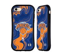 Head Case Designs Licenza Ufficiale NBA Agata Marmo New York Knicks Custodia Cover Ibrida Compatibile con Apple iPhone 7/8 / SE 2020 & 2022