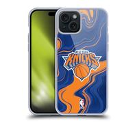 Head Case Designs Licenza Ufficiale NBA Agata Marmo New York Knicks Custodia in Gel [Protezione di Grado Militare] Compatibile con Apple iPhone 15 Plus E Compatibile con MagSafe