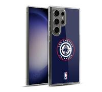 Head Case Designs Licenza Ufficiale NBA Blu Navy Los Angeles Clippers Logo Custodia in Gel [Protezione di Grado Militare] Compatibile Con Samsung Galaxy S23 Ultra 5G E Compatibile Con MagSafe