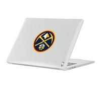 Head Case Designs Licenza Ufficiale NBA Blu Notte Badge Denver Nuggets Logo Custodia Laptop Trasparente Armatura Rigida Cristallo Compatibile con MacBook Air 13.6" A2681/A3113/A3240 2022/2024/2025