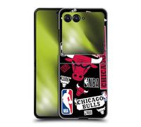Head Case Designs Licenza Ufficiale NBA Collage di Sticker Chicago Bulls Custodia Cover Dura per Parte Posteriore Compatibile con RAZR 40 Ultra/RAZR+ 2023