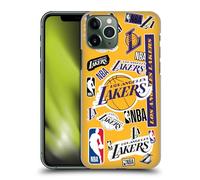 Head Case Designs Licenza Ufficiale NBA Collage di Sticker Los Angeles Lakers Custodia Cover Dura per Parte Posteriore Compatibile con Apple iPhone 11 PRO