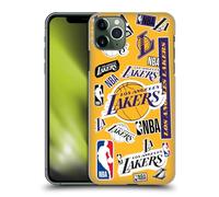 Head Case Designs Licenza Ufficiale NBA Collage di Sticker Los Angeles Lakers Custodia Cover Dura per Parte Posteriore Compatibile con Apple iPhone 11 PRO Max