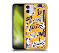 Head Case Designs Licenza Ufficiale NBA Collage di Sticker Los Angeles Lakers Custodia Cover Dura per Parte Posteriore Compatibile con Apple iPhone 11