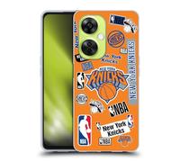 Head Case Designs Licenza Ufficiale NBA Collage di Sticker New York Knicks Custodia in Gel [Protezione di Grado Militare] Compatibile con OnePlus Nord CE 3 Lite 5G