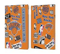 Head Case Designs Licenza Ufficiale NBA Collage di Sticker New York Knicks Custodia Portafoglio in Pelle Compatibile con Apple iPad 10.2 2019/2020/2021