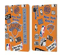 Head Case Designs Licenza Ufficiale NBA Collage di Sticker New York Knicks Custodia Portafoglio in Pelle Compatibile con Apple iPad PRO 11 2020/2021 / 2022
