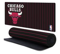 Head Case Designs Licenza Ufficiale NBA Design a Righe Sottili Nero Chicago Bulls Logo 37.4 x 15.75 x 0.16 Inches (900 x 400 mm) - XL Tappetino per Mouse E Scrivania da Ufficio per Giochi Tastiera PC
