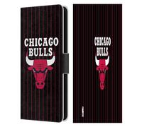 Head Case Designs Licenza Ufficiale NBA Design a Righe Sottili Nero Chicago Bulls Logo Custodia Portafoglio in Pelle Compatibile con Samsung Galaxy S23 Fe 5G