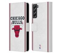 Head Case Designs Licenza Ufficiale NBA Design Bianco Chicago Bulls Logo Custodia Portafoglio in Pelle Compatibile con Samsung Galaxy S21 Fe 5G