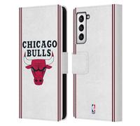 Head Case Designs Licenza Ufficiale NBA Design Bianco Chicago Bulls Logo Custodia Portafoglio in Pelle Compatibile con Samsung Galaxy S21 5G