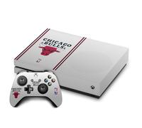 Head Case Designs Licenza Ufficiale NBA Design Bianco Chicago Bulls Logo Vinile Sticker Gaming Pelle Adesivo Compatibile con Xbox One S Console And Controller Bundle