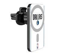 Head Case Designs Licenza Ufficiale NBA Design Bianco Dallas Mavericks Logo Supporto Auto Magnetico, Caricatore Wireless 15W Compatibile con MagSafe iPhone And Android Qi Devices (Nero)