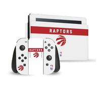 Head Case Designs Licenza Ufficiale NBA Design Bianco Logo Toronto Raptors Vinile Sticker Gaming Pelle Adesivo Compatibile con Nintendo Switch Console & Dock & Joy-con Controller Bundle